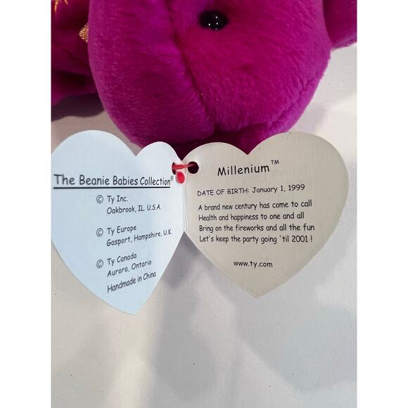 TY Beanie Baby Millennium Millenium Bear 1999 Retired With Tag Errors - Picture 6 of 12